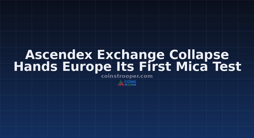 Ascendex Exchange Collapse Hands Europe Its First Mica Test
