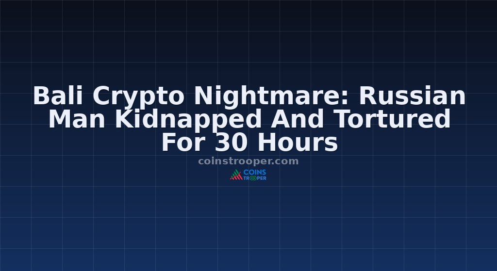 Bali Crypto Nightmare: Russian Man Kidnapped And Tortured For 30 Hours