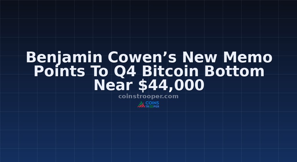 Benjamin Cowen’s New Memo Points To Q4 Bitcoin Bottom Near $44,000