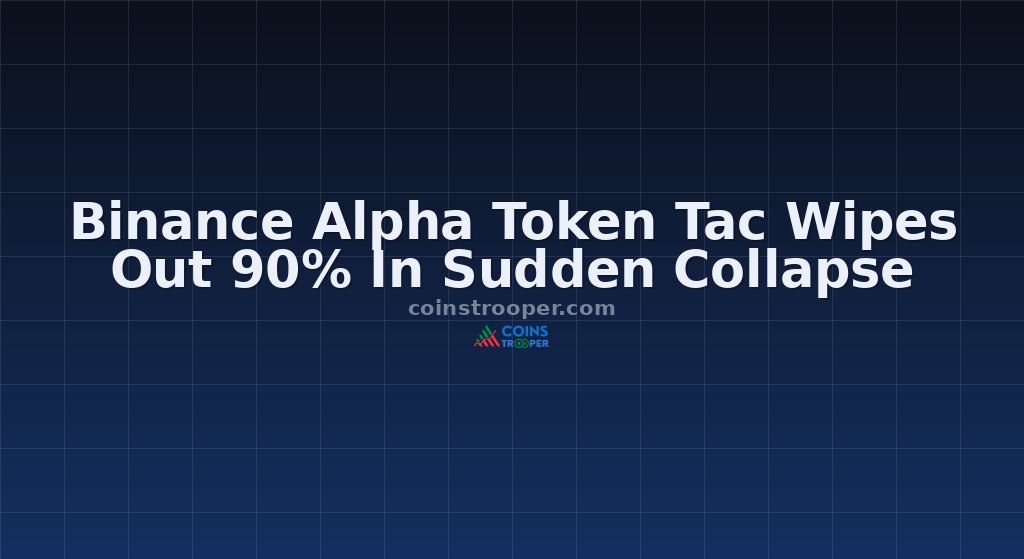 Binance Alpha Token Tac Wipes Out 90% In Sudden Collapse