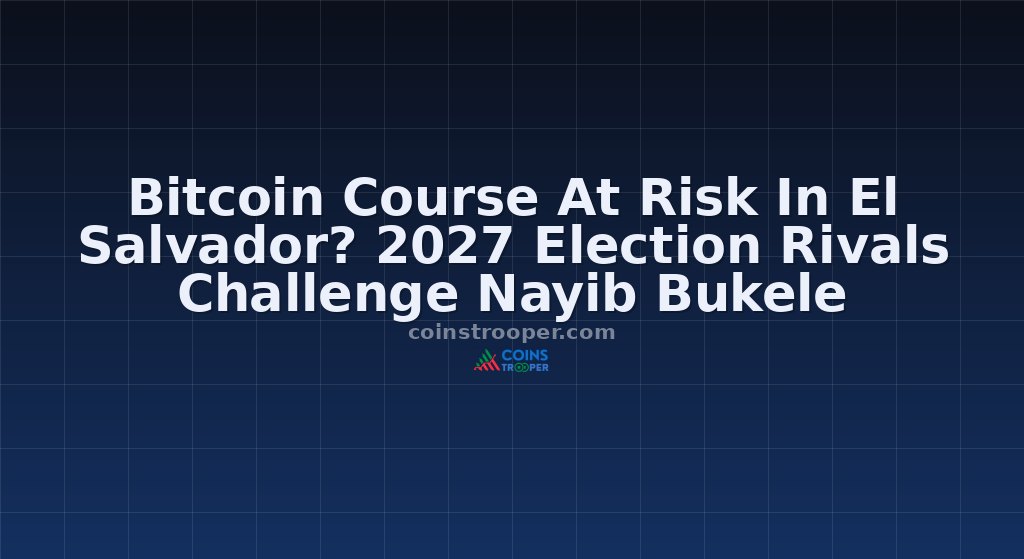 Bitcoin Course At Risk In El Salvador? 2027 Election Rivals Challenge Nayib Bukele