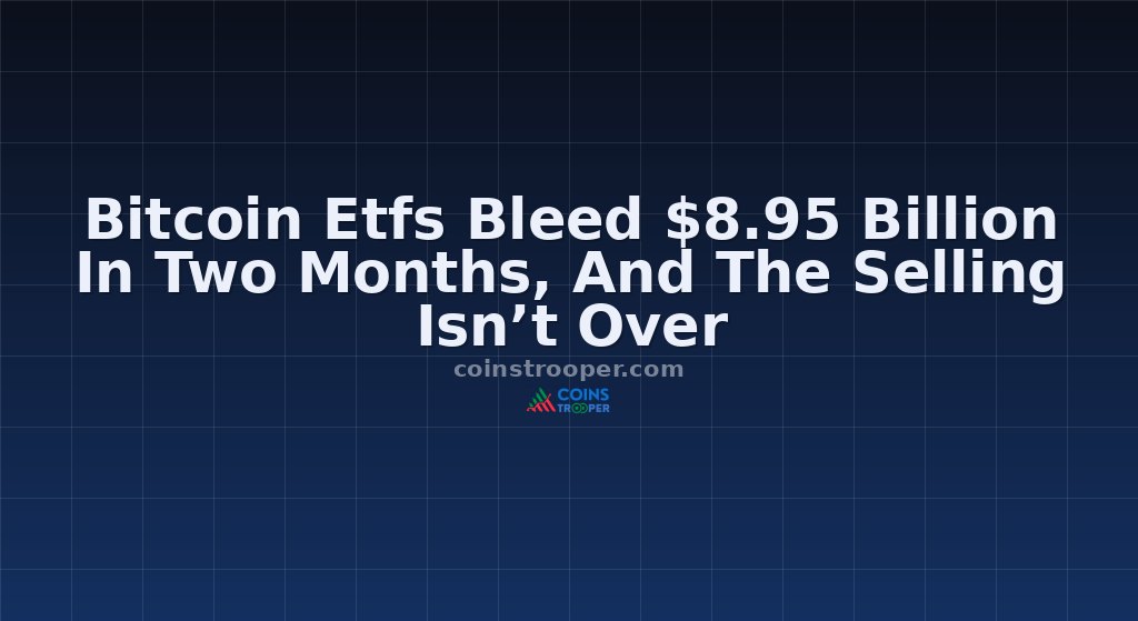 Bitcoin Etfs Bleed $8.95 Billion In Two Months, And The Selling Isn’t Over
