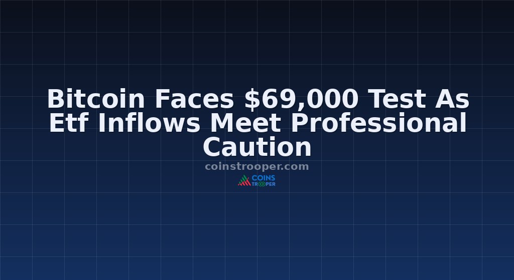 Bitcoin Faces $69,000 Test As Etf Inflows Meet Professional Caution