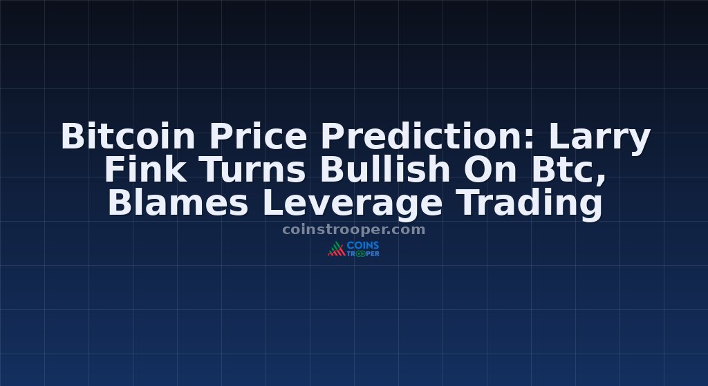 Bitcoin Price Prediction: Larry Fink Turns Bullish On Btc, Blames Leverage Trading