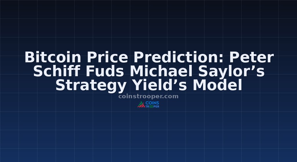 Bitcoin Price Prediction: Peter Schiff Fuds Michael Saylor’s Strategy Yield’s Model