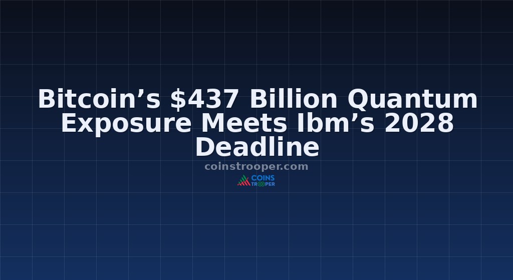 Bitcoin’s $437 Billion Quantum Exposure Meets Ibm’s 2028 Deadline