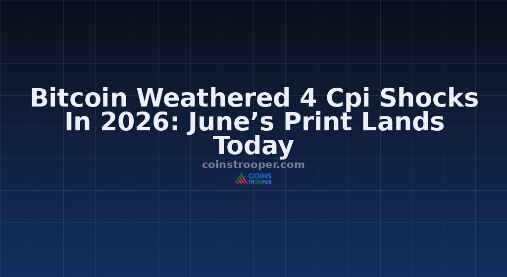 Bitcoin Weathered 4 Cpi Shocks In 2026: June’s Print Lands Today