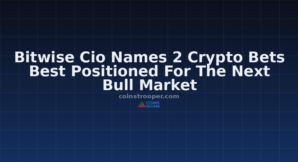 Bitwise Cio Names 2 Crypto Bets Best Positioned For The Next Bull Market
