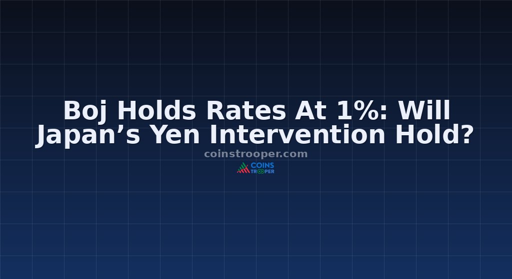 Boj Holds Rates At 1%: Will Japan’s Yen Intervention Hold?