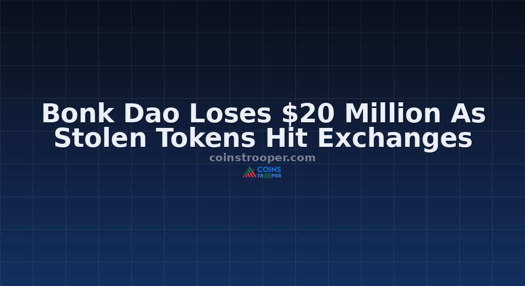 Bonk Dao Loses $20 Million As Stolen Tokens Hit Exchanges