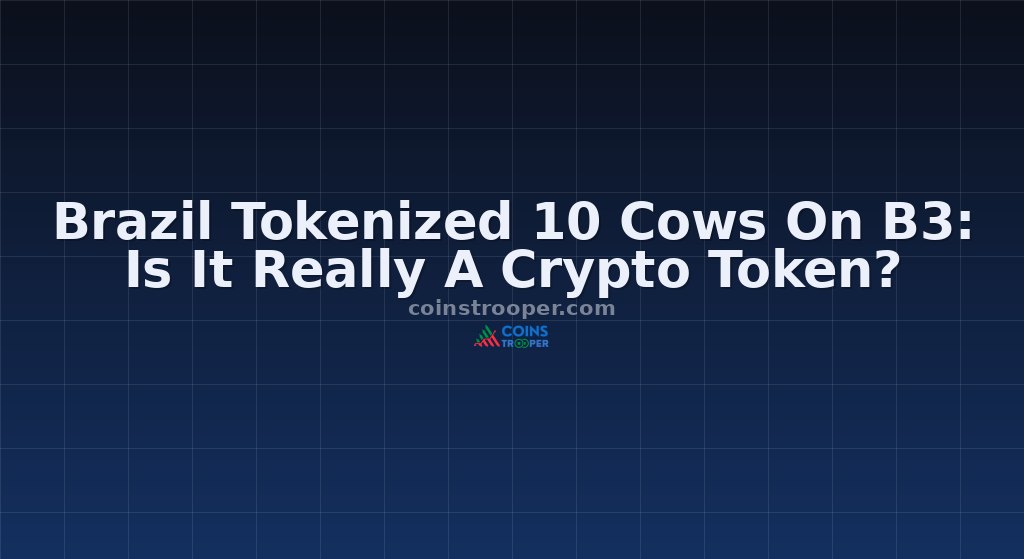 Brazil Tokenized 10 Cows On B3: Is It Really A Crypto Token?