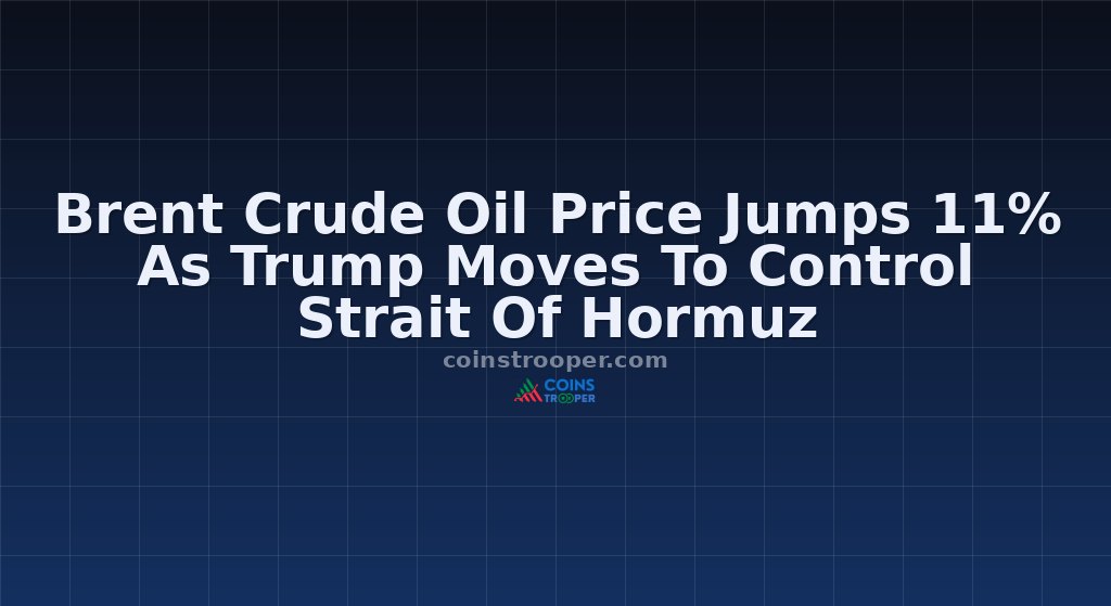 Brent Crude Oil Price Jumps 11% As Trump Moves To Control Strait Of Hormuz