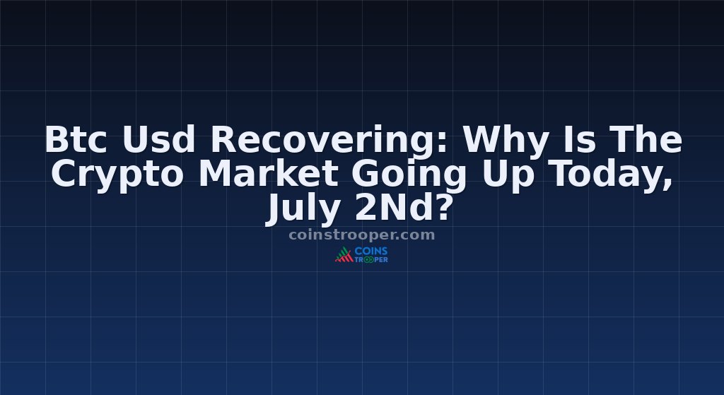 Btc Usd Recovering: Why Is The Crypto Market Going Up Today, July 2Nd?