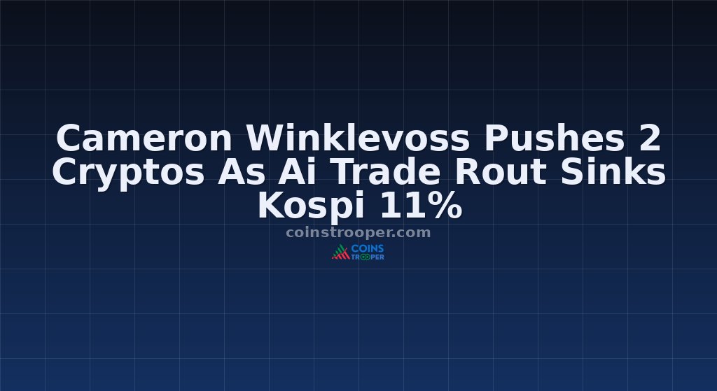 Cameron Winklevoss Pushes 2 Cryptos As Ai Trade Rout Sinks Kospi 11%