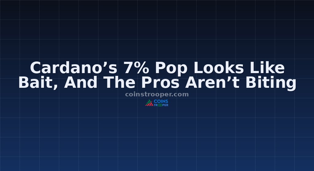 Cardano’s 7% Pop Looks Like Bait, And The Pros Aren’t Biting