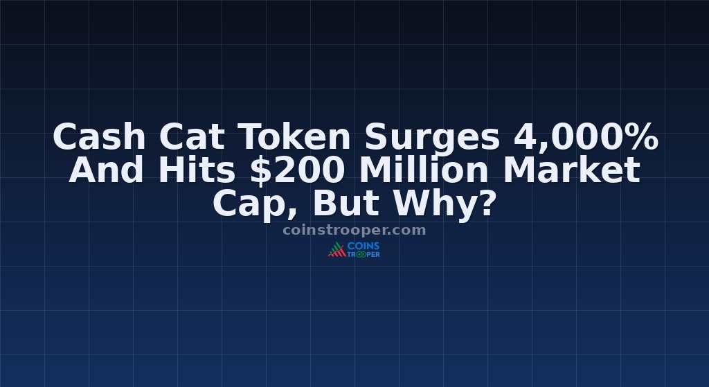 Cash Cat Token Surges 4,000% And Hits $200 Million Market Cap, But Why?