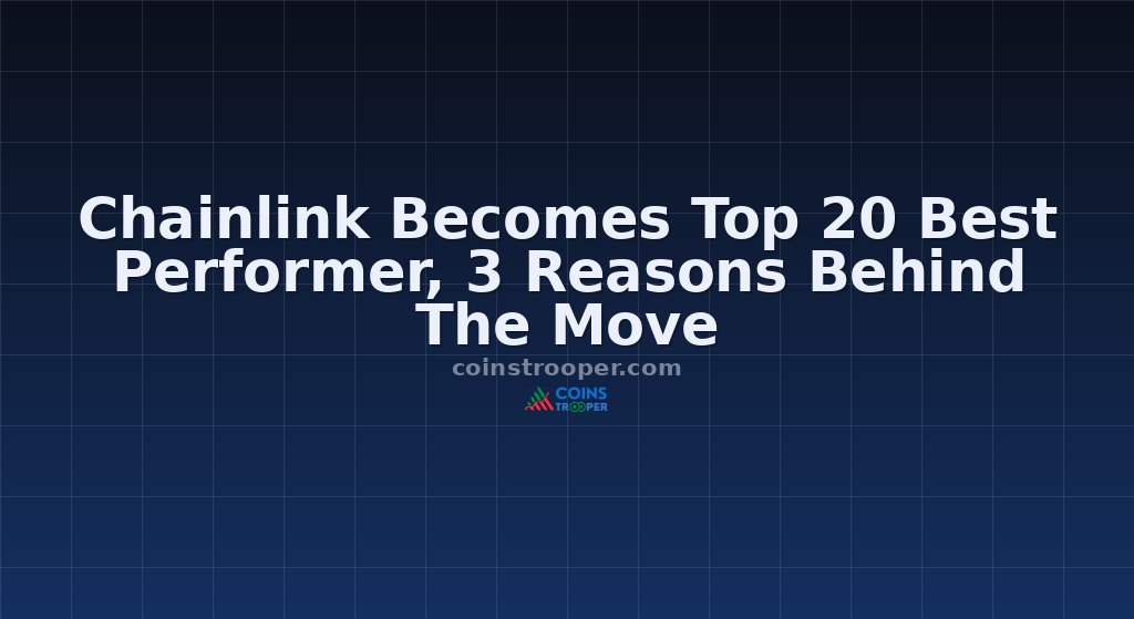 Chainlink Becomes Top 20 Best Performer, 3 Reasons Behind The Move