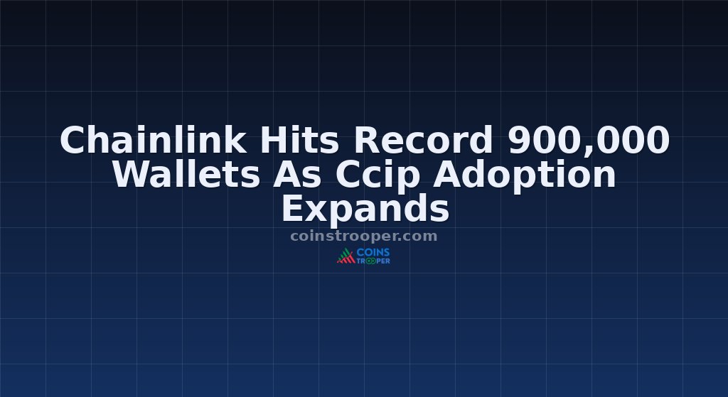 Chainlink Hits Record 900,000 Wallets As Ccip Adoption Expands