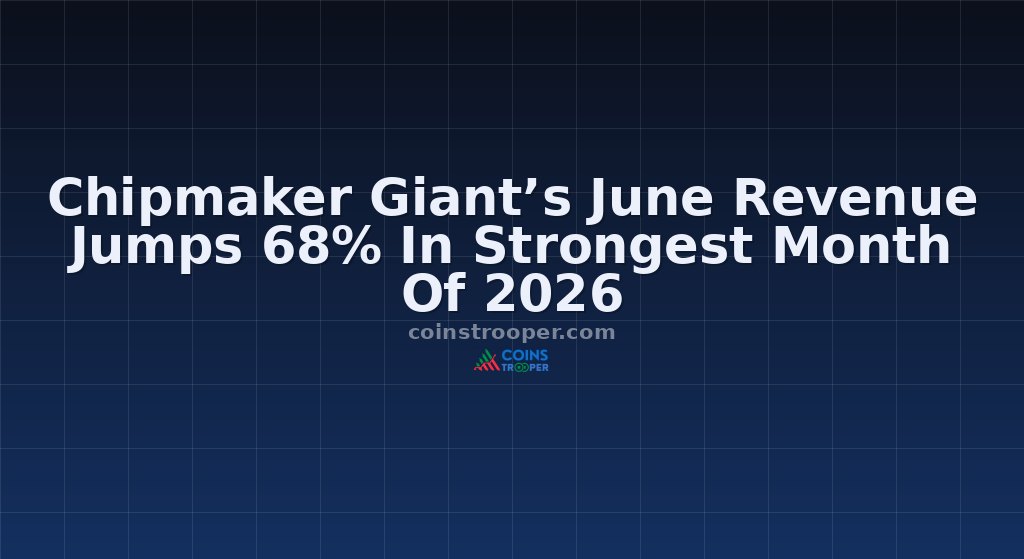 Chipmaker Giant’s June Revenue Jumps 68% In Strongest Month Of 2026