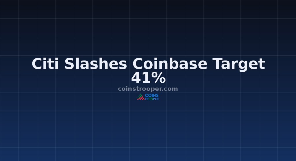 Citi Slashes Coinbase Target 41%