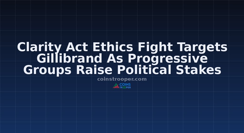 Clarity Act Ethics Fight Targets Gillibrand As Progressive Groups Raise Political Stakes