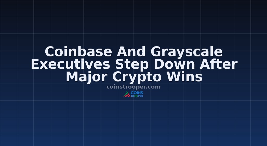Coinbase And Grayscale Executives Step Down After Major Crypto Wins