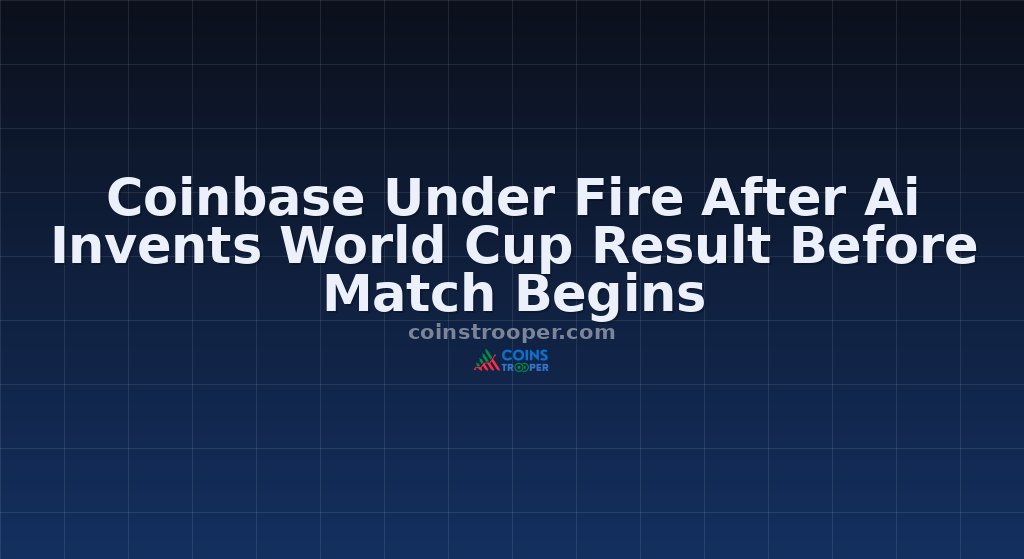 Coinbase Under Fire After Ai Invents World Cup Result Before Match Begins
