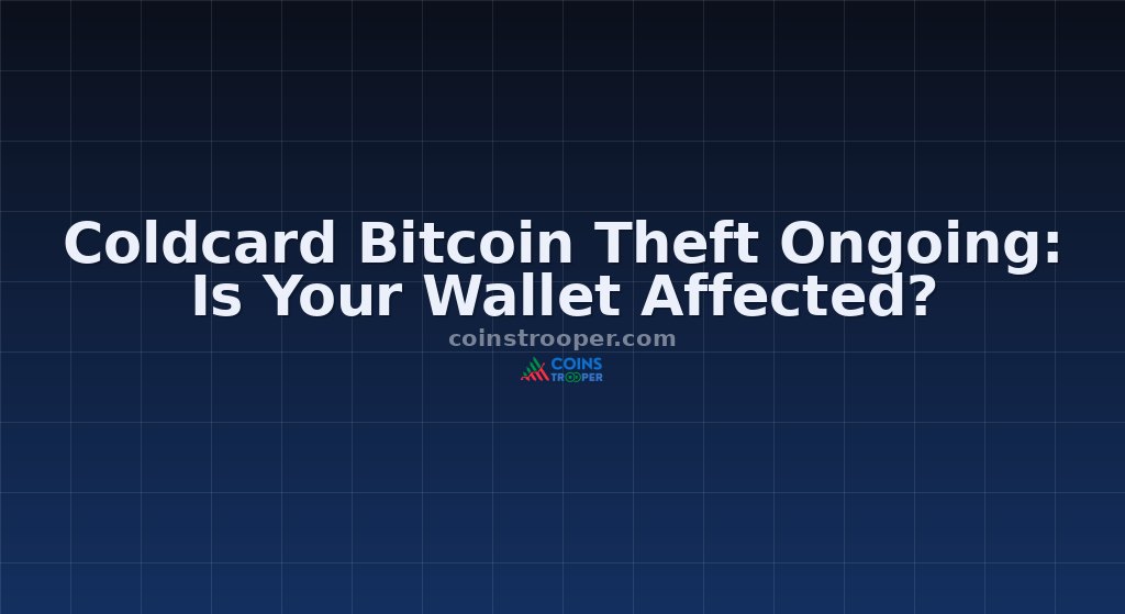 Coldcard Bitcoin Theft Ongoing: Is Your Wallet Affected?