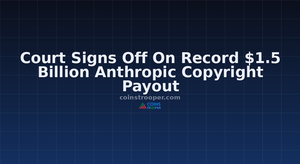 Court Signs Off On Record $1.5 Billion Anthropic Copyright Payout