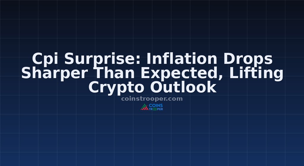 Cpi Surprise: Inflation Drops Sharper Than Expected, Lifting Crypto Outlook