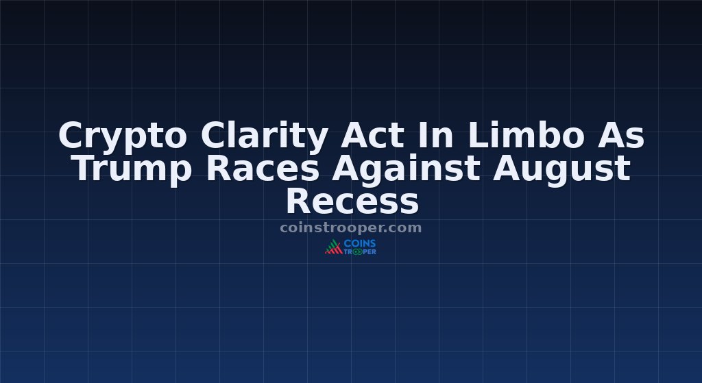Crypto Clarity Act In Limbo As Trump Races Against August Recess