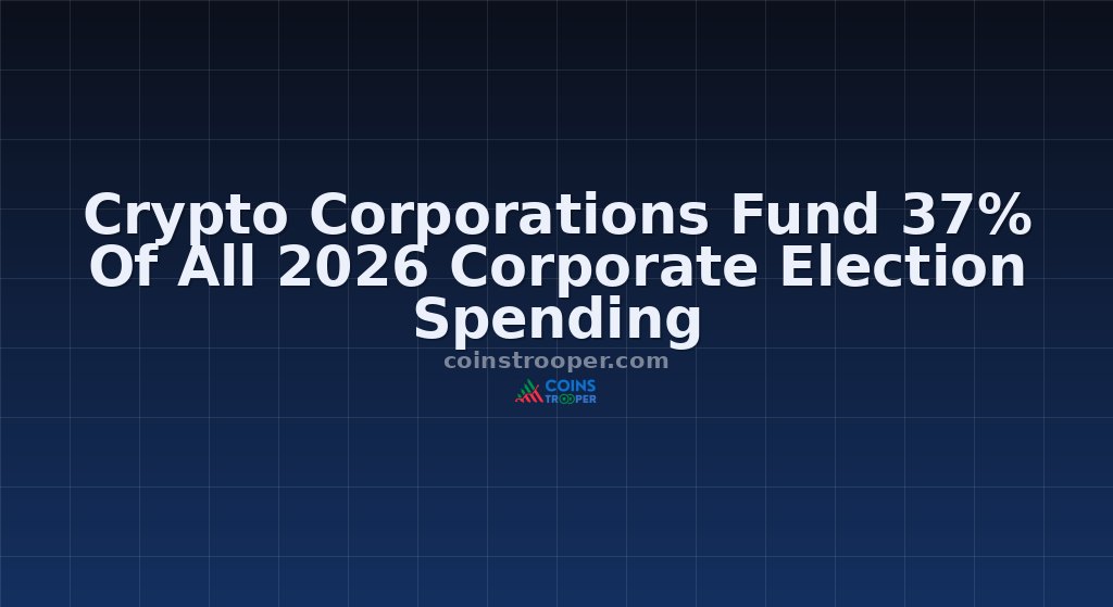 Crypto Corporations Fund 37% Of All 2026 Corporate Election Spending