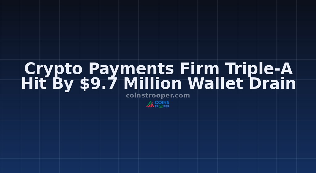 Crypto Payments Firm Triple-A Hit By $9.7 Million Wallet Drain