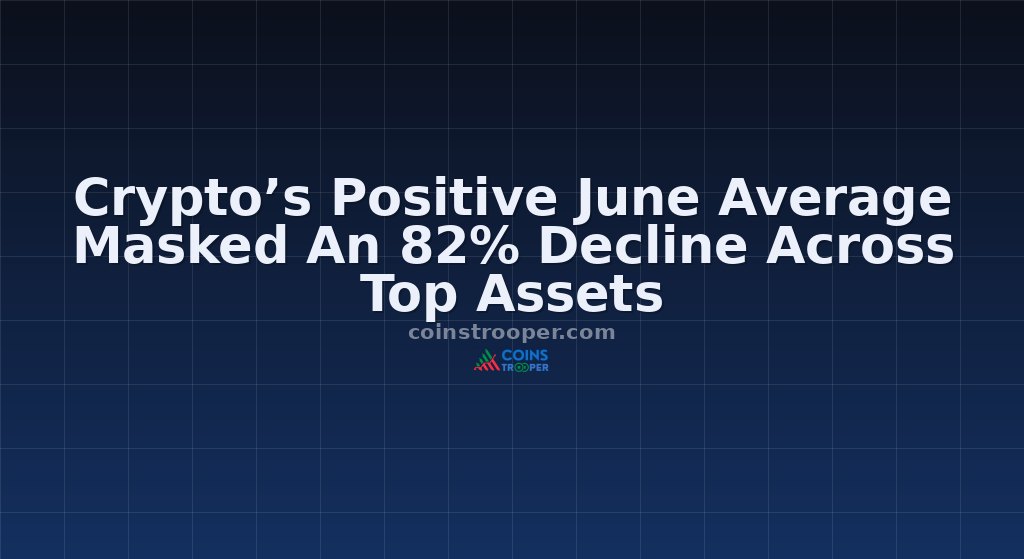 Crypto’s Positive June Average Masked An 82% Decline Across Top Assets