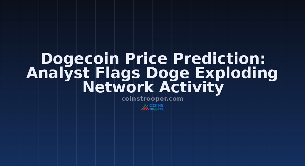 Dogecoin Price Prediction: Analyst Flags Doge Exploding Network Activity