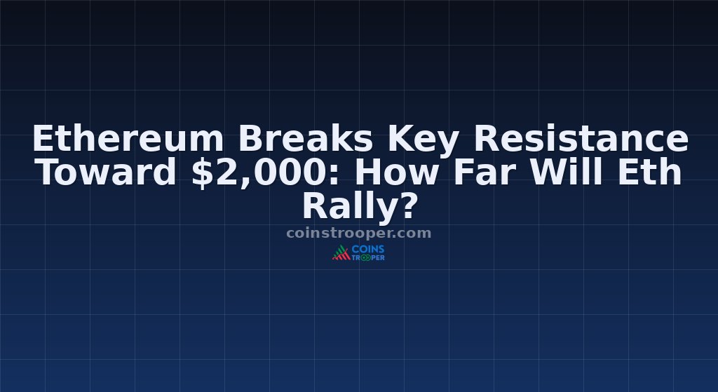 Ethereum Breaks Key Resistance Toward $2,000: How Far Will Eth Rally?