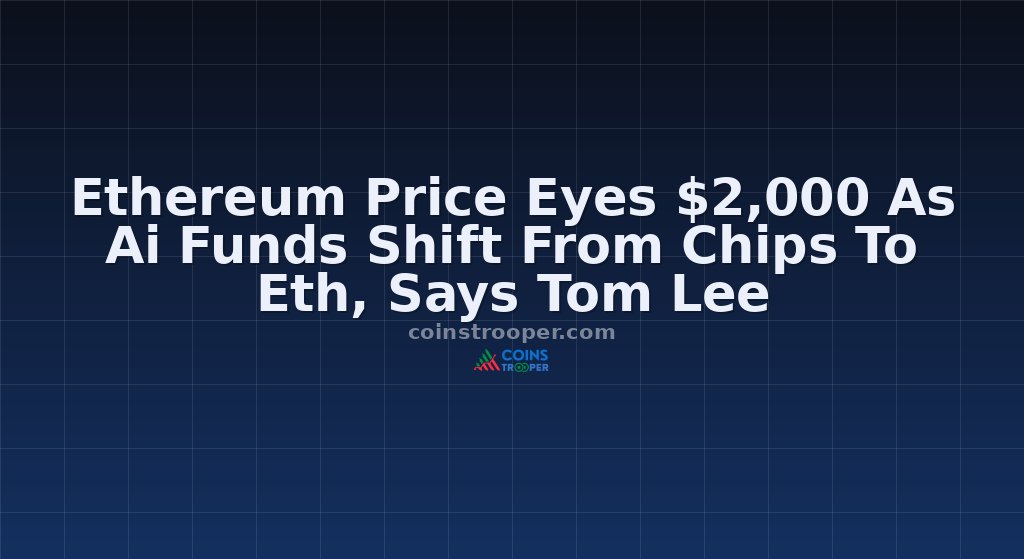Ethereum Price Eyes $2,000 As Ai Funds Shift From Chips To Eth, Says Tom Lee