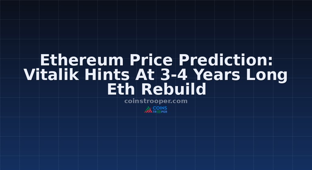 Ethereum Price Prediction: Vitalik Hints At 3-4 Years Long Eth Rebuild