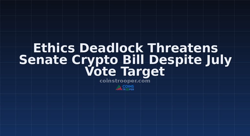 Ethics Deadlock Threatens Senate Crypto Bill Despite July Vote Target