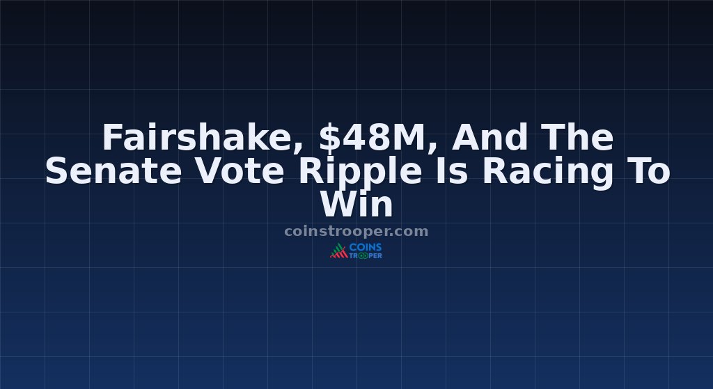 Fairshake, $48M, And The Senate Vote Ripple Is Racing To Win