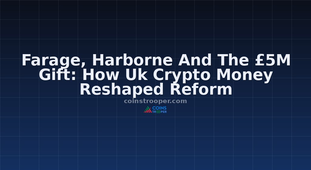 Farage, Harborne And The £5M Gift: How Uk Crypto Money Reshaped Reform