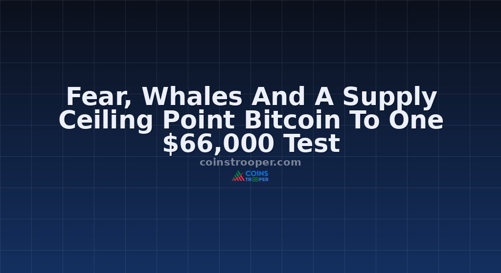 Fear, Whales And A Supply Ceiling Point Bitcoin To One $66,000 Test
