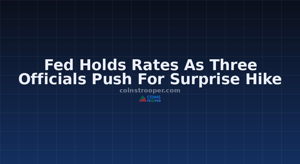 Fed Holds Rates As Three Officials Push For Surprise Hike