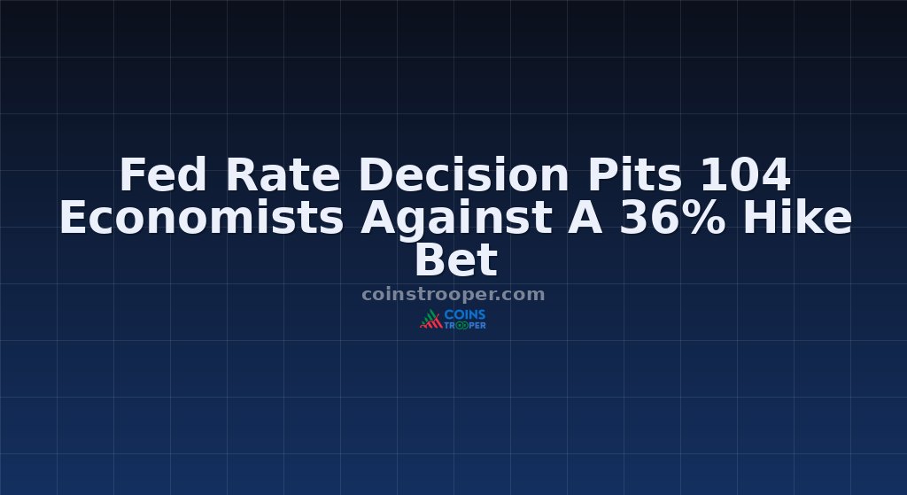 Fed Rate Decision Pits 104 Economists Against A 36% Hike Bet