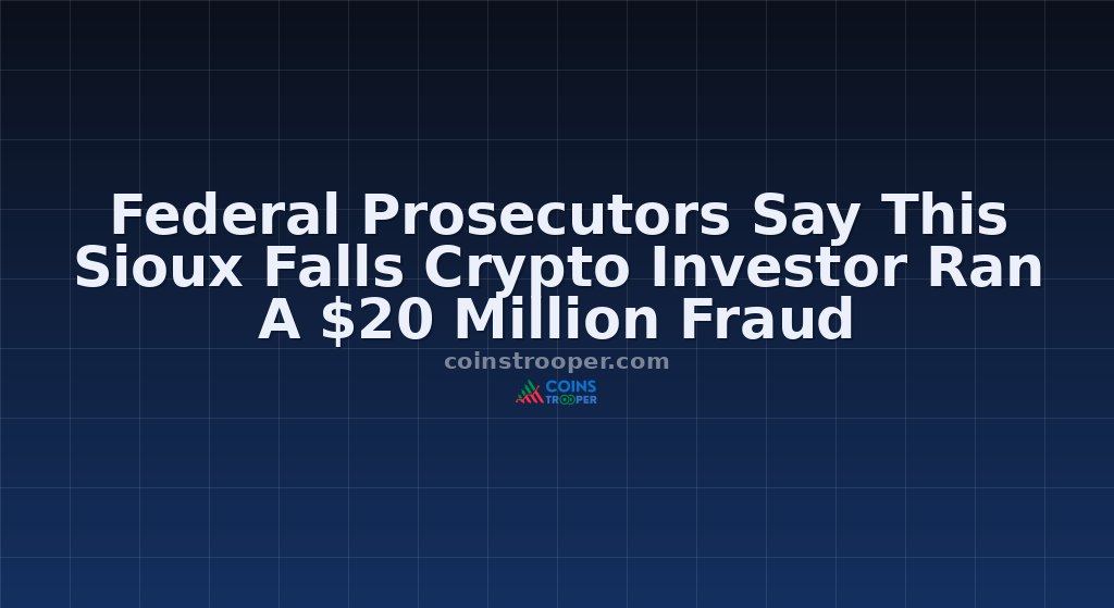 Federal Prosecutors Say This Sioux Falls Crypto Investor Ran A $20 Million Fraud