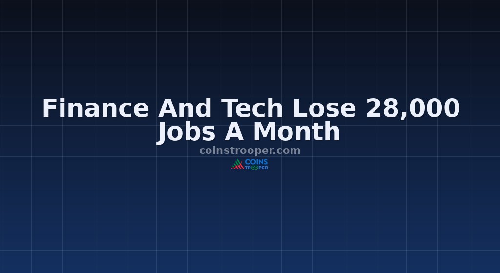 Finance And Tech Lose 28,000 Jobs A Month