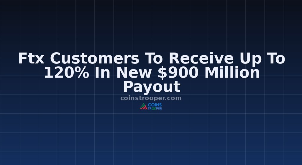 Ftx Customers To Receive Up To 120% In New $900 Million Payout