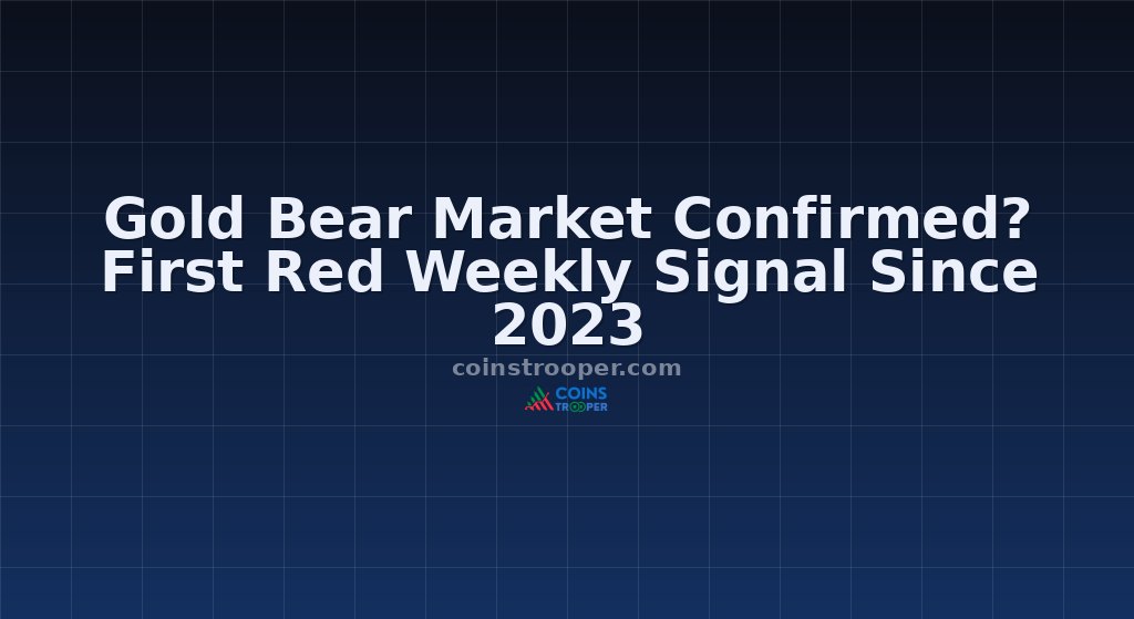 Gold Bear Market Confirmed? First Red Weekly Signal Since 2023