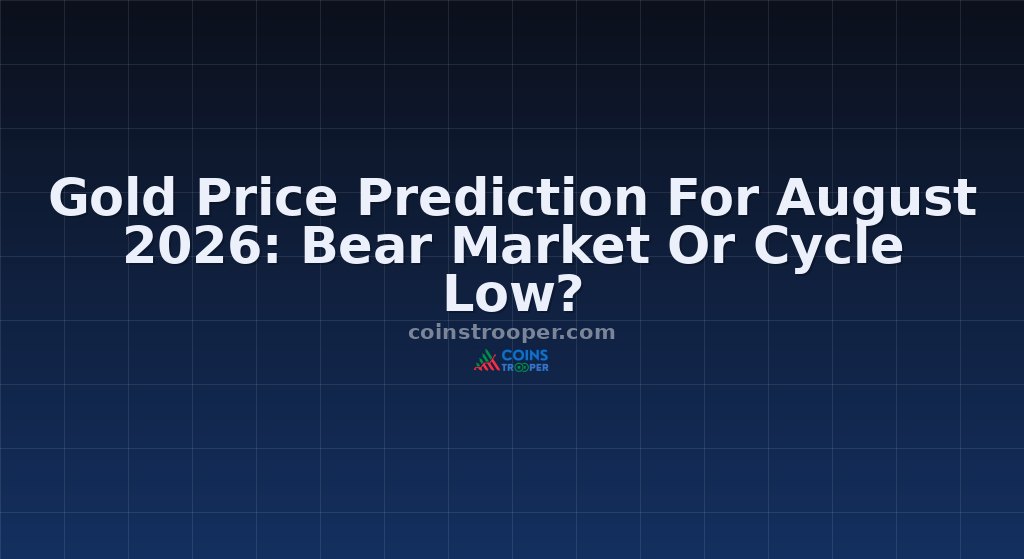 Gold Price Prediction For August 2026: Bear Market Or Cycle Low?
