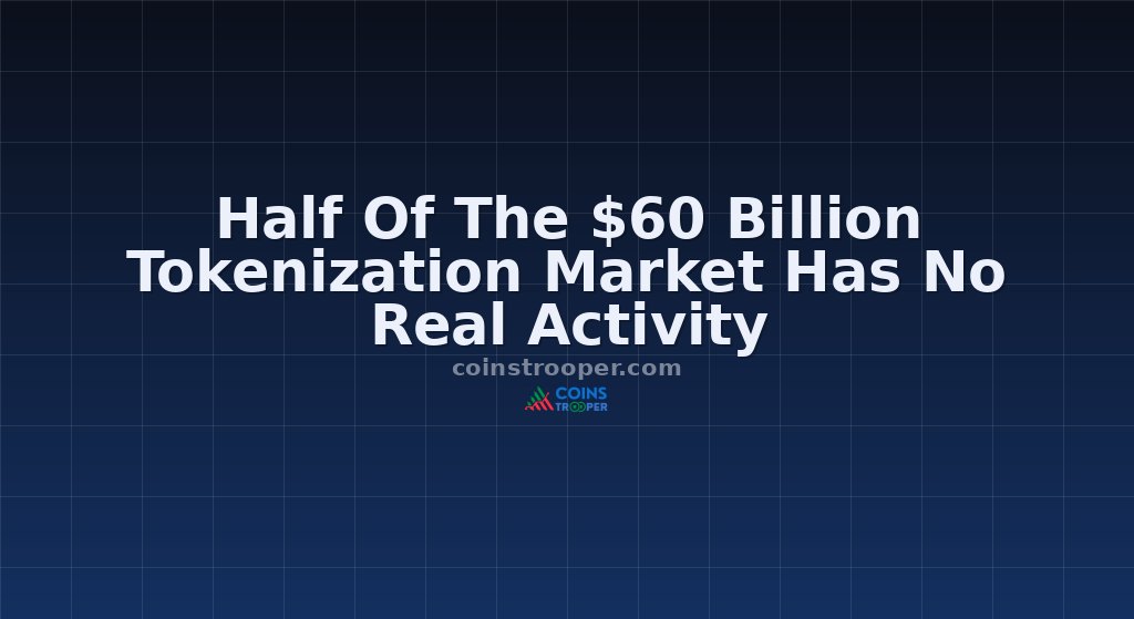 Half Of The $60 Billion Tokenization Market Has No Real Activity